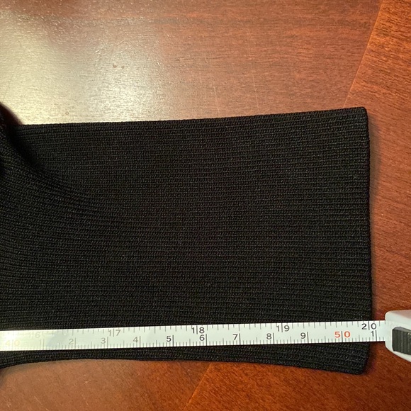 Vintage Black Knit w/Silver Studded Top by French Designer, Leo Guy. SZ L - Picture 13 of 13